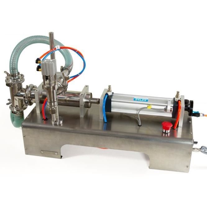Einkopf-Pneumatische halbautomatische Füllmaschine Horizontale Flüssigkeitsfüllmaschine Kolbenfüllmaschine
