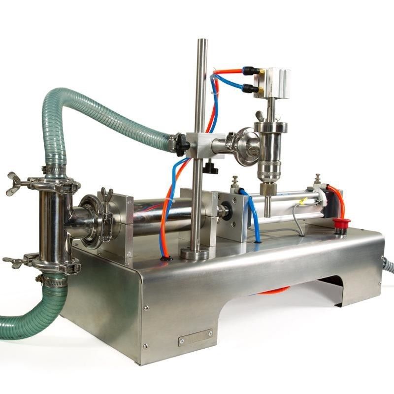 Einkopf-Pneumatische halbautomatische Füllmaschine Horizontale Flüssigkeitsfüllmaschine Kolbenfüllmaschine