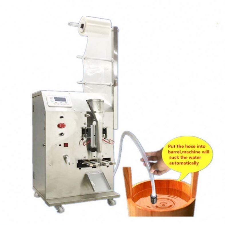 Neues Design 3 Seiten Siegel Kleine vertikale Verpackungsmaschine Automatische reine Flüssigkeit Saft Sauce Taschenverpackungsmaschine