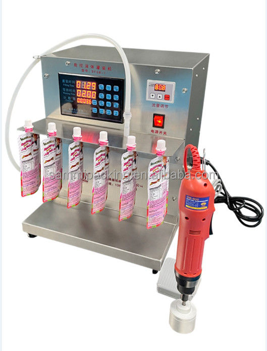 2000 ml Spritze Tasche Flüssigkeitsfüllmaschine Tisch Typ 2 Kopf