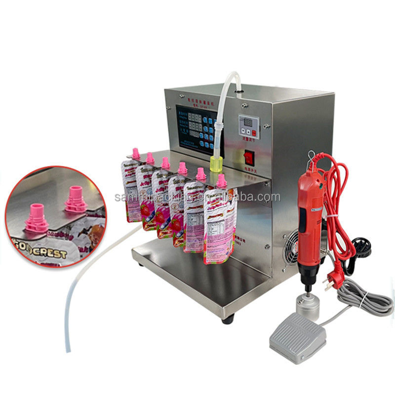 2000 ml Spritze Tasche Flüssigkeitsfüllmaschine Tisch Typ 2 Kopf