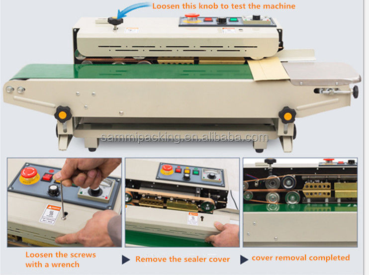 Semi-Auto-Vertikalversiegelungsmaschine, kontinuierliche Bandversiegelungsmaschine für kleine Lebensmittelbeutel