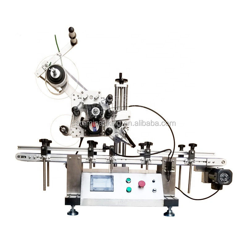 Automatische Aufkleber-Flachflaschen-Kennzeichnungsmaschine elektrisch angetrieben