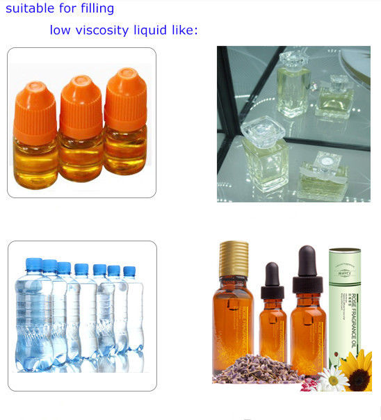 4 Köpfe pneumatisch angetriebene Flüssigkeitsfüllmaschine für Getränke, Öl, Shampoo, Alkohol, Parfum