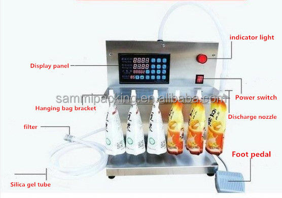 Maßgeschneiderte Füllmaschine, Tischtyp 100ml 8 Kopf Flüssigkeitsfüllmaschine
