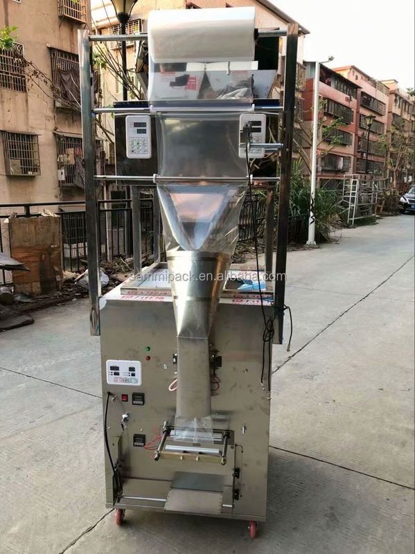 Automatische 500-1000g-Doppelkopf-Fleisch- und Waschpulverfüllmaschine Gewichtung und Beutelverpackung für Lebensmittel