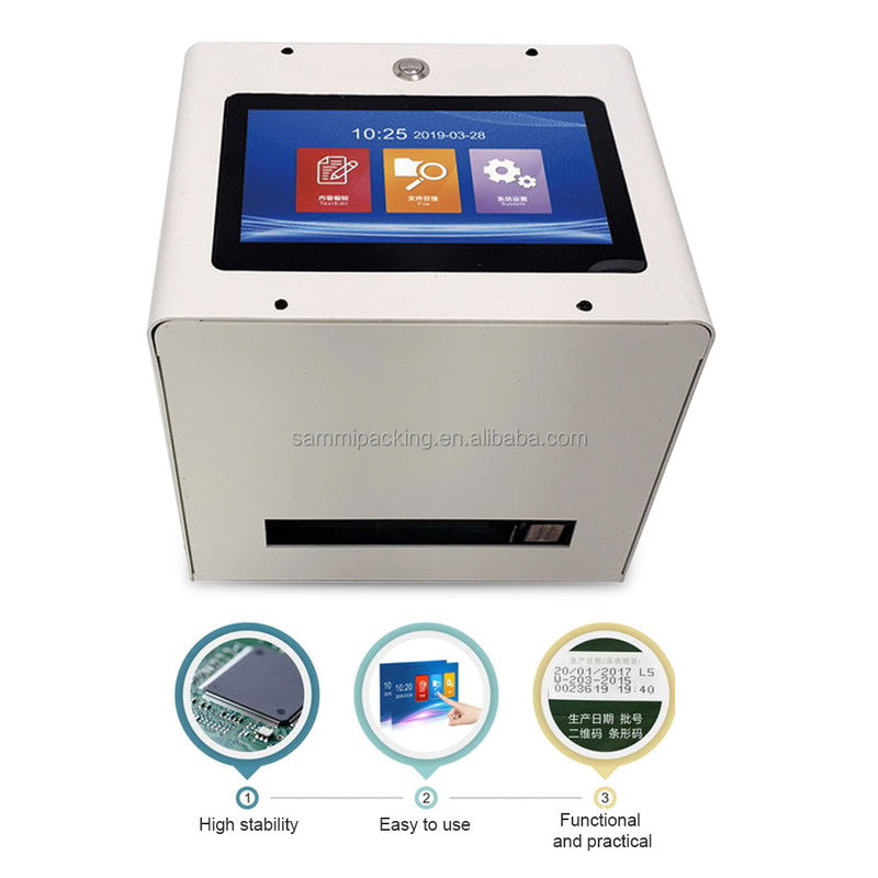 Plastikbeutel Flasche Desktop statische Handbuch Mfg Exp Digitale Bar QR-Datumskode Inkjet-Drucker Ablaufdatum Chargencoder