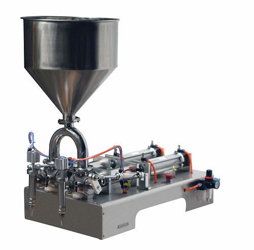 220V Doppelkopf Halbautomatische Creme Füllmaschine für kosmetische Paste Ketchup-Soße