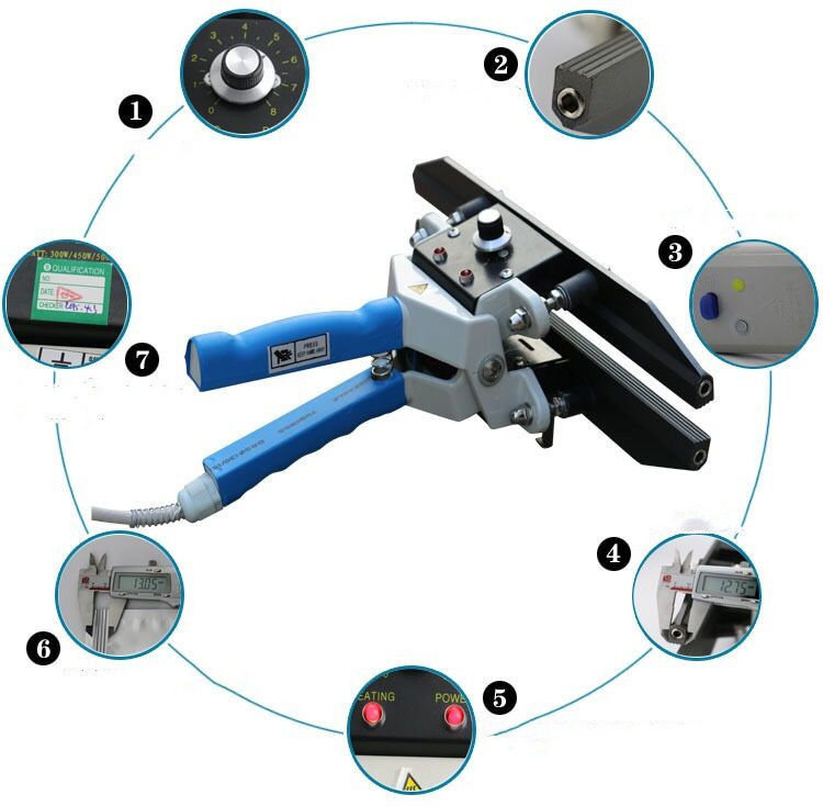 16 Zoll Heizklemm-Dichtungsbeutel Crimper Handgehaltener Dichtungsbeutel Temperaturkontrolle für Mylar Aluminiumfolie Kraftbeutel