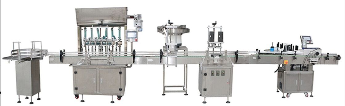 Automatische 4-köpfige Füllmaschinenanlage zur Produktion von Wein/Getränken/Saft-Soße/Flüssigkeitsabfüllungslinie