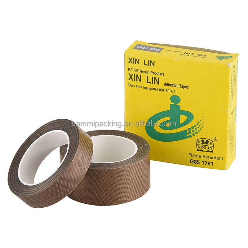 Braun PTFE beschichtet Glasfaserteppich für Schweißen und Versiegelung Gürtel Breite 13/15/19/25/30/50MM