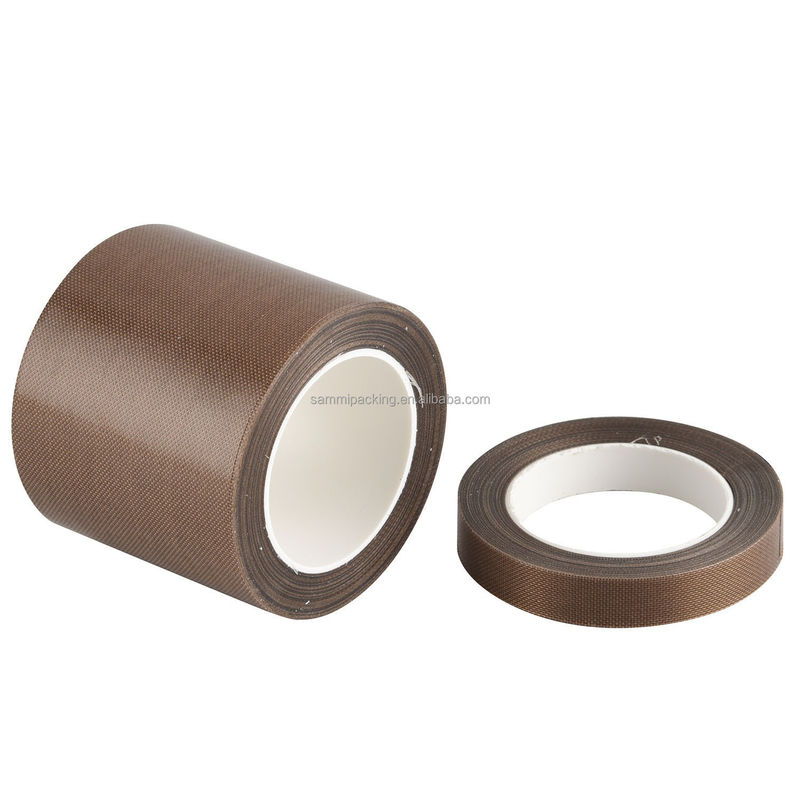 Braun PTFE beschichtet Glasfaserteppich für Schweißen und Versiegelung Gürtel Breite 13/15/19/25/30/50MM