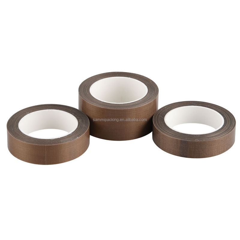 Braun PTFE beschichtet Glasfaserteppich für Schweißen und Versiegelung Gürtel Breite 13/15/19/25/30/50MM