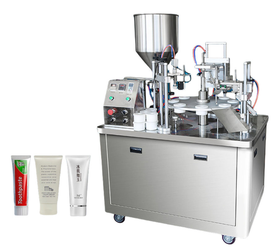 Automatischer Schlauchversiegelungs-Laminat-Zahnpasta-Lotion Automatische weiche Aluminium-Plastik-Schlauchfüll- und Versiegelungsmaschine