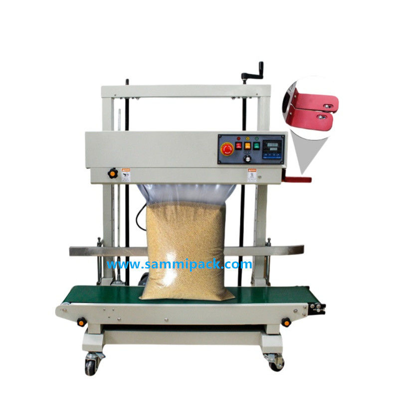 Elektrische Vertikalbandversiegelungsmaschine für Lebensmittel / Getränke Plastiktüten Folienfolie Beutel Verpackungsmaschine