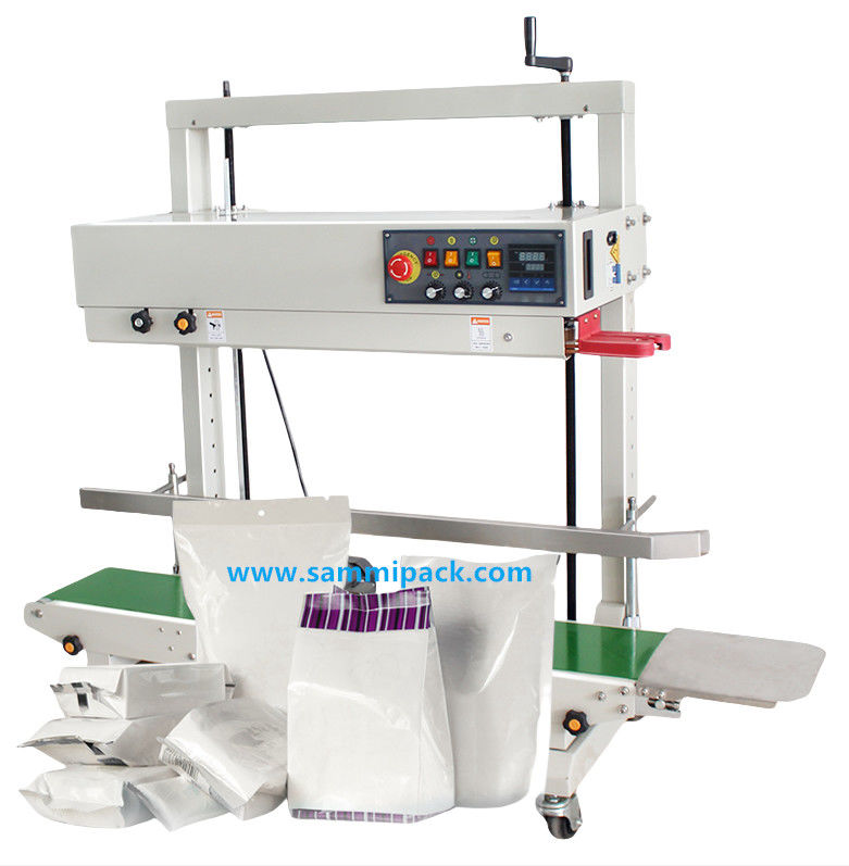 Elektrische Vertikalbandversiegelungsmaschine für Lebensmittel / Getränke Plastiktüten Folienfolie Beutel Verpackungsmaschine