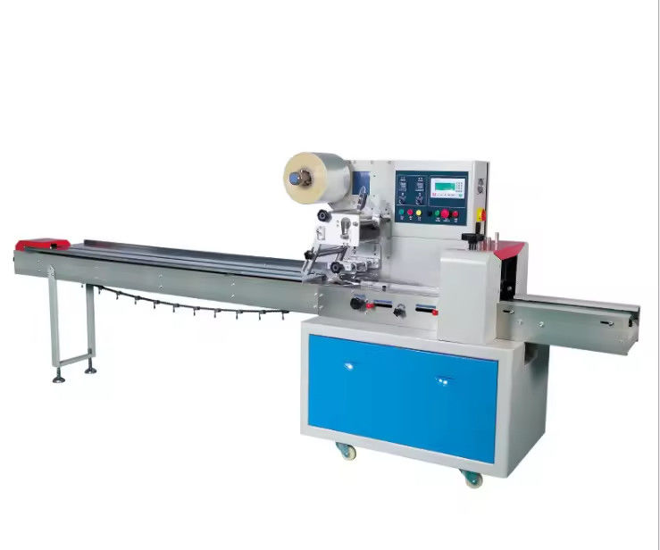 Profi-Flow-Kissen-Tasche Verpackung Verpackungsmaschine für Pizza-Cookies Horizontale Kekse Brot-Flow-Kissen-Wrap-Maschine