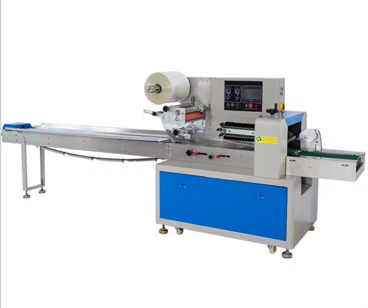 Profi-Flow-Kissen-Tasche Verpackung Verpackungsmaschine für Pizza-Cookies Horizontale Kekse Brot-Flow-Kissen-Wrap-Maschine