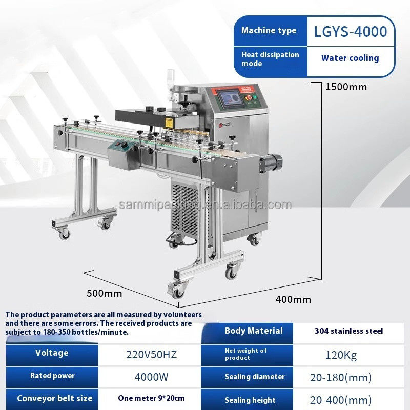 Automatische Luftkühl-Induktionsdichtmaschine für Flaschenboden-Typ Kontinuierliche Induktionsdichtmaschine Aluminiumdeckeldichtmaschine