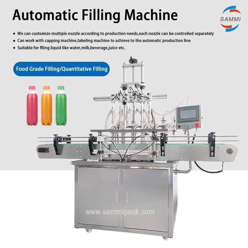 Automatische Produktionsmaschine Flasche Flüssigkeitsfüllung Verschluss Etikettierung Linie Edelstahl Ölfüllmaschine Lippenöl Milchkarton