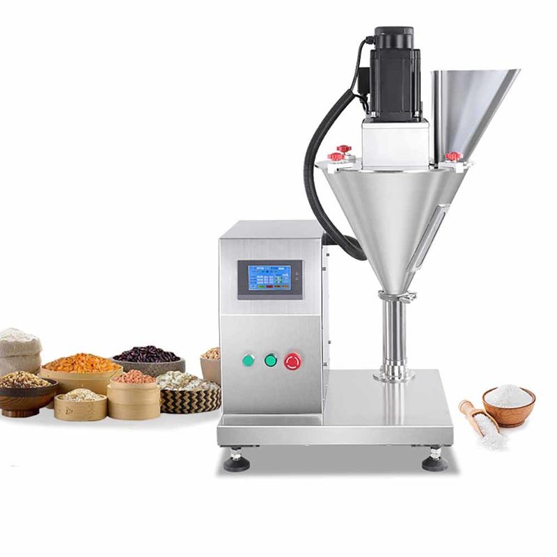 Halbautomatische Trockenpulverfüllmaschine Flaschenbeutel Milch Kosmetik Chemische Pulver Wiegen Dosierung Auger Pulverfüllmaschine