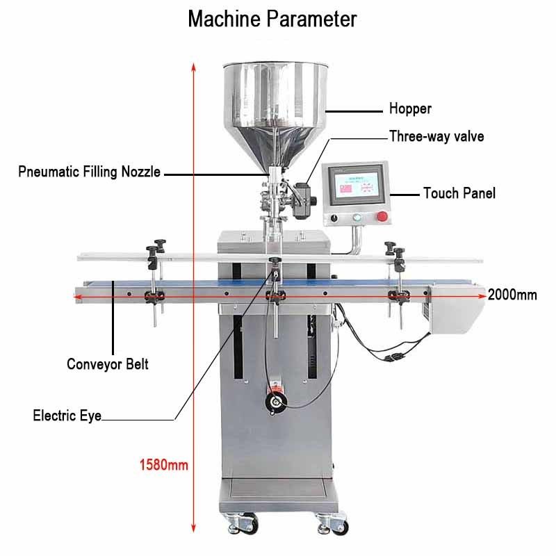 220V automatische Maschine zur Befüllung von Erdnussbutter für alle flüssigen Produkte