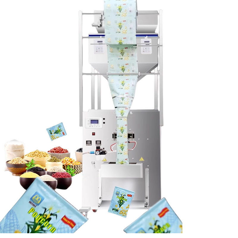 Multifunktionale Doppelkopf-Zuckerfüllmaschine Kaffeebohnen-Wägungspakemaschine 500g 1000g 450*470*1750MM Ware
