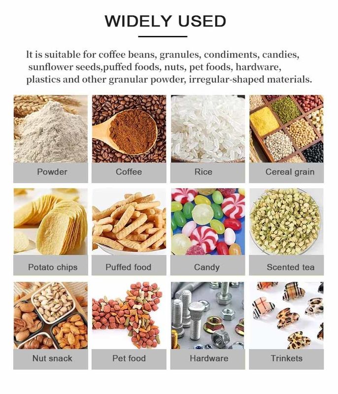 Multifunktionale Doppelkopf-Zuckerfüllmaschine Kaffeebohnen-Wägungspakemaschine 500g 1000g 450*470*1750MM Ware