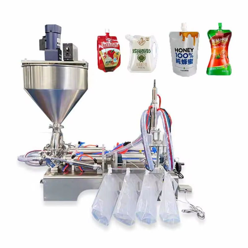 Hochwertige industrielle halbautomatische Honiggetränke Tasche Spritze Tasche Saftfüllmaschine mit Spritze