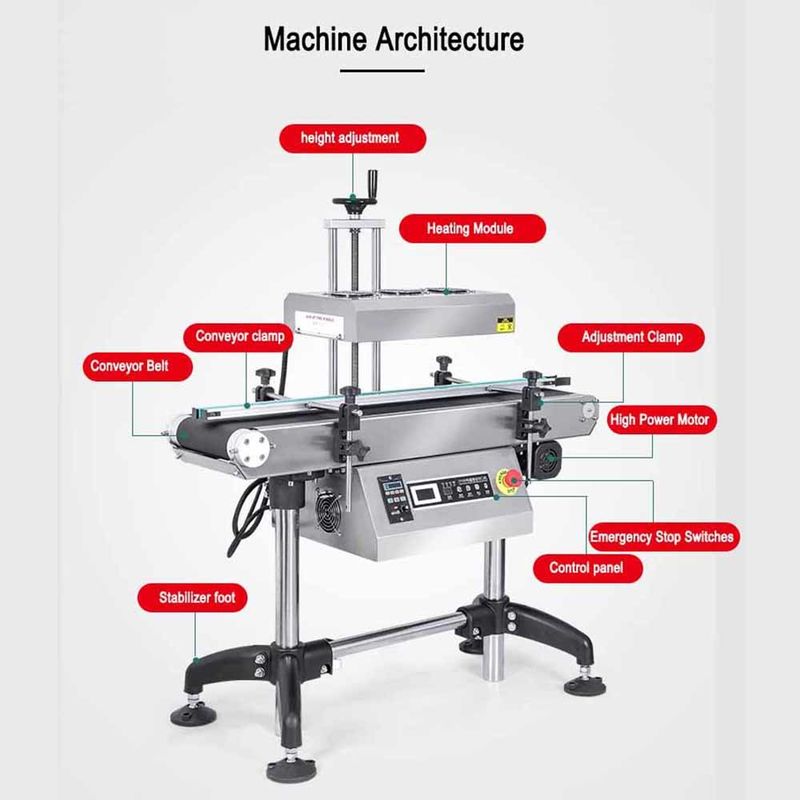 Hochleistungsfähige kontinuierliche vertikale automatische Induktionsdichtmaschine für Getränkedosenfässer Fässer Aluminiumfolie Flaschenkappe Ausrüstung