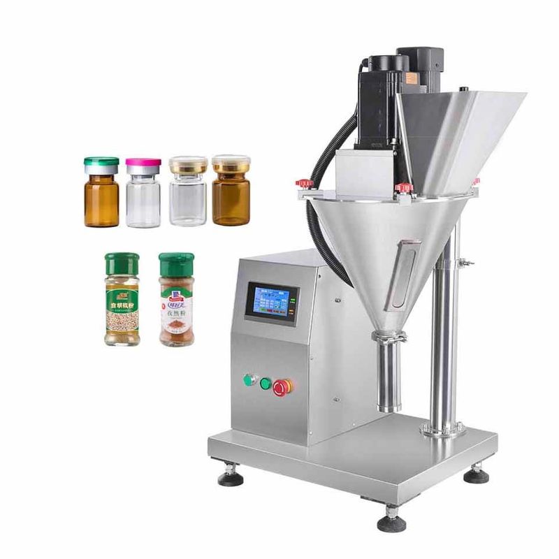 Handelsgewerbe Kleines Schreibtisch Gewürze Mehl Milchpulver Auger Schraubfüllmaschine Halbautomatische Tischtop Pulver Tasche Füllmaschine