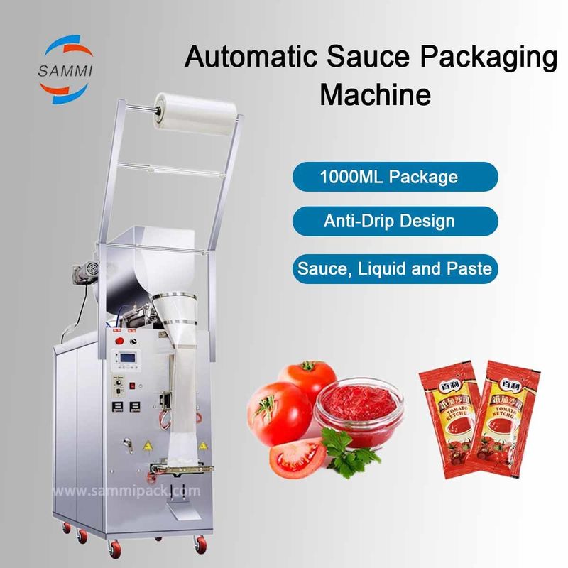 Kleine Tasche Flüssige Soße Ketchup Verpackungsmaschine 4 Seiten Siegel Tasche Hersteller guter Preis für Lebensmittel Anwendungen Tasche Verpackung
