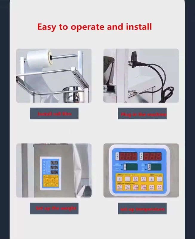 Spirale Rückdichtung Verpackungsmaschine mit hohem Wirkungsgrad für Granulat Pulver Kräuter Trockenfrüchte Sonnenblumenkerne Goji in Plastiktüten