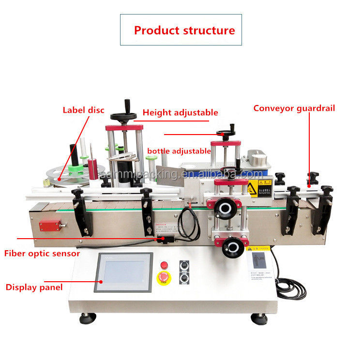 SMTBJ-50C Automatische Selbstklebflasche/Weinflasche/Haustierflaschen-Kennzeichnungsmaschine für runde Flaschen Vollautomatische Hochgeschwindigkeits-Kennzeichnungsmaschine
