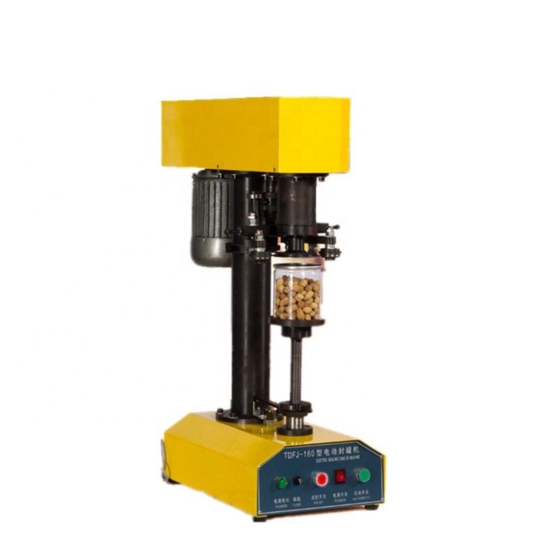 Heißer Verkauf TDFJ-160 Lebensmittelkonserven Kunststoffbehälter Glasbehälter Aluminium Bier Blechdosen Deckel Dosenversiegelungsmaschine