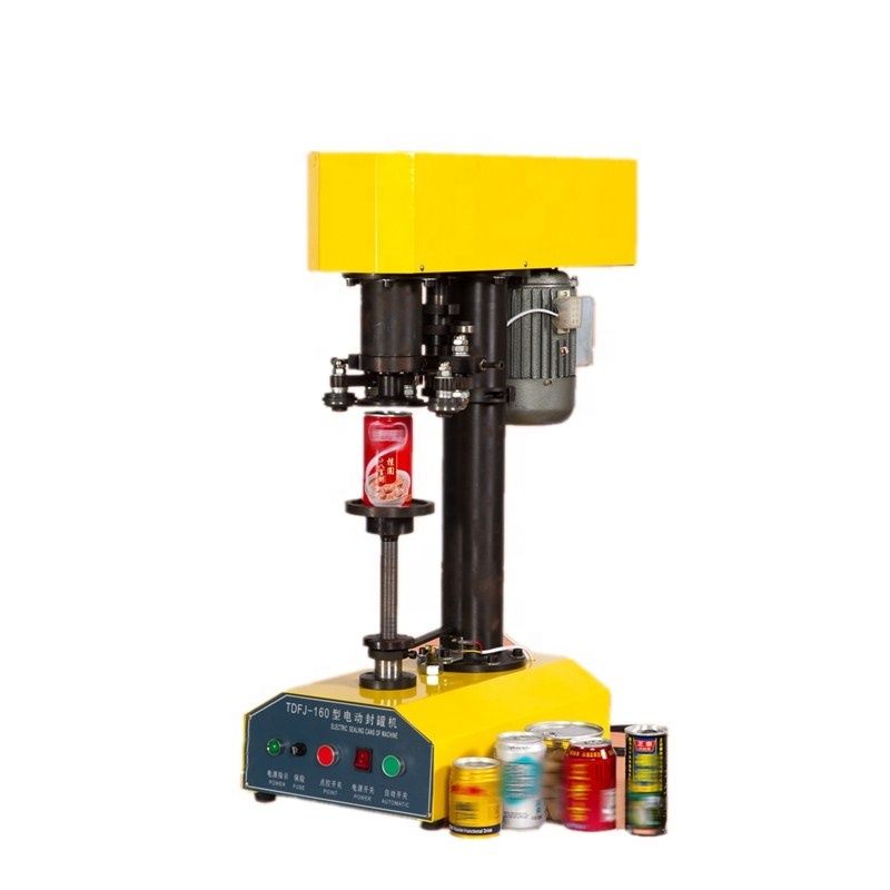 Heißer Verkauf TDFJ-160 Lebensmittelkonserven Kunststoffbehälter Glasbehälter Aluminium Bier Blechdosen Deckel Dosenversiegelungsmaschine