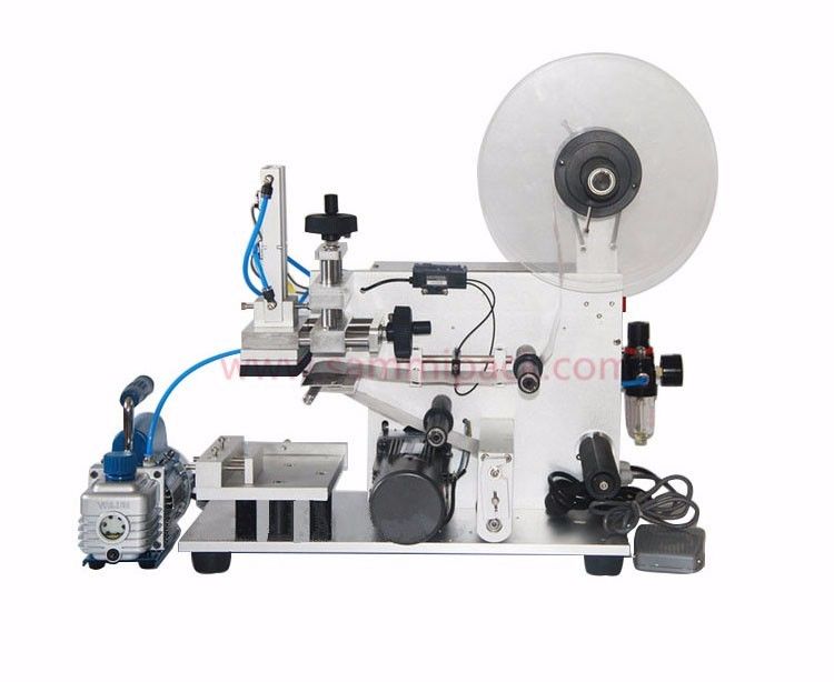 Heiß verkaufte halbautomatische Etikettiermaschine für quadratische Flaschen / Hochgeschwindigkeits-Rundum-Etikettiermaschine / Etikettiermaschine
