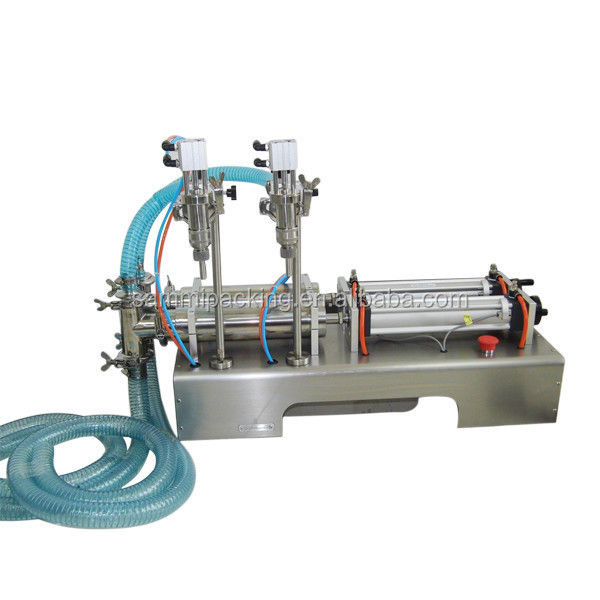 Hochwertige doppelköpfige Pneumatische Kolbenmilchfüllmaschine, Flüssigkeitswaschmittel, Shampoo, Badgelfüllmittel ((500-5000ml)