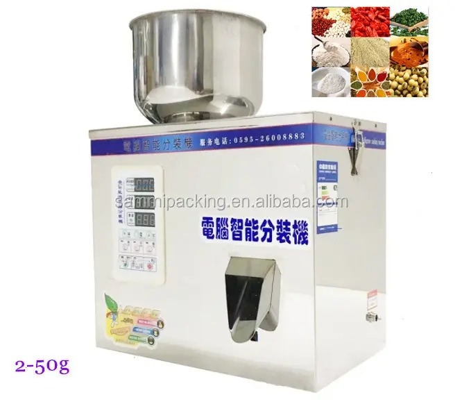 Automatische kleine Lebensmittel Zucker Gewürze Pulver Kaffeebohnen Reis Tasche Getreide Partikel Granulat Taschenbeutel Teebeutel Wiegefüllmaschine