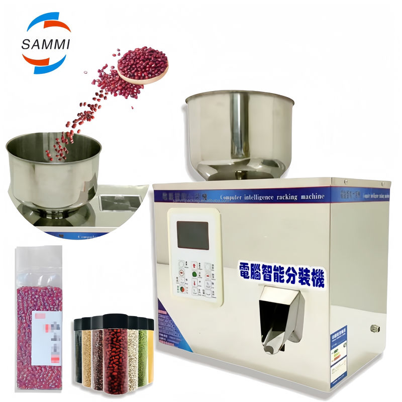 2-200g Halbautomatischer Salzpillenfüller-Verpackungsmaschine mit effizientem Motor für granulare Pulver-, Chemie- und Getränkeanwendungen