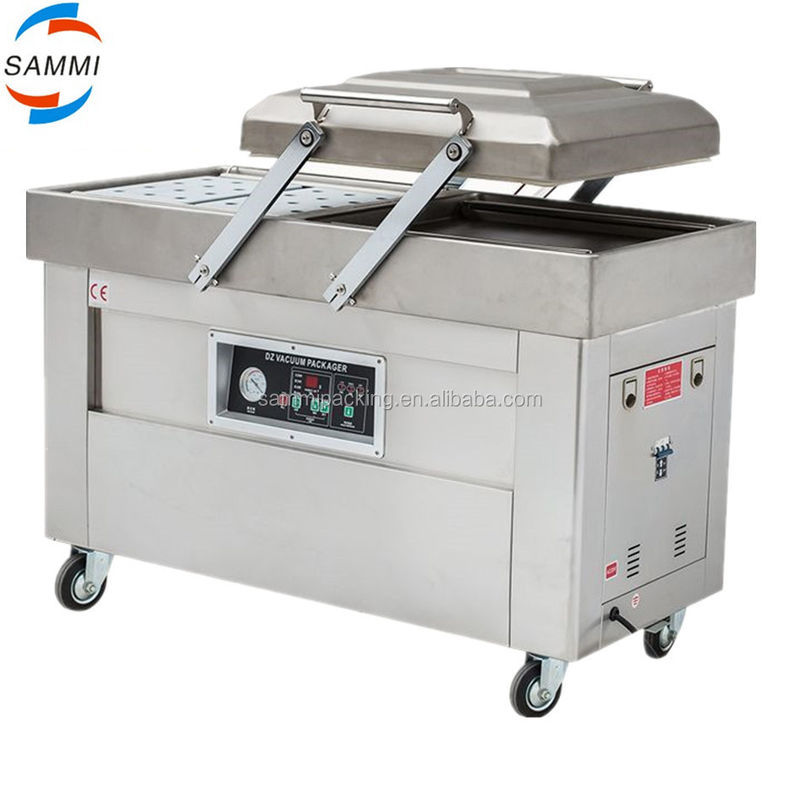 Multifunktionelle Doppelkammer Vakuumverpackungsmaschine für Rindfleisch Speck Huhn Tofu Erdnuss Meeresfrüchte