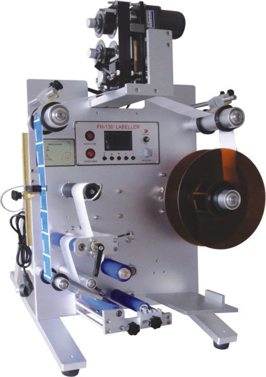 Automatische Desktop-Vertikal-Inline-Etikettiermaschine mit Datumsdrucker für Rundum-Flaschen