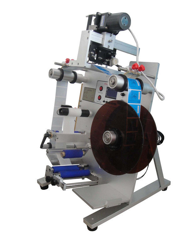 Automatische Desktop-Vertikal-Inline-Etikettiermaschine mit Datumsdrucker für Rundum-Flaschen