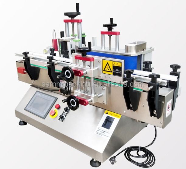 Günstige Preis Vollautomatische Hochgeschwindigkeits-Etikettiermaschine mit Förderband Flaschenetikettiermaschine SMTBJ-50 mit CE