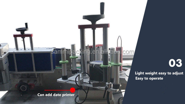 Günstige Preis Vollautomatische Hochgeschwindigkeits-Etikettiermaschine mit Förderband Flaschenetikettiermaschine SMTBJ-50 mit CE