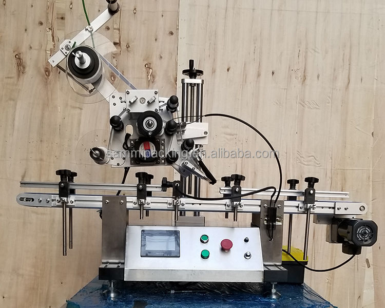 Professionelle Hochgeschwindigkeits-Etikettiermaschine für flache Oberflächen, Kartons, Beutel - Selbstklebe-Etikettierer mit Förderband