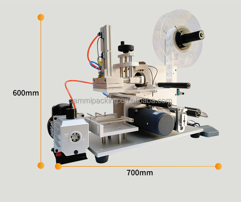 Günstige professionelle Etikettiermaschine für kleine Unternehmen - Halbautomatischer Etikettierer für quadratische Flaschen & flache Oberflächen