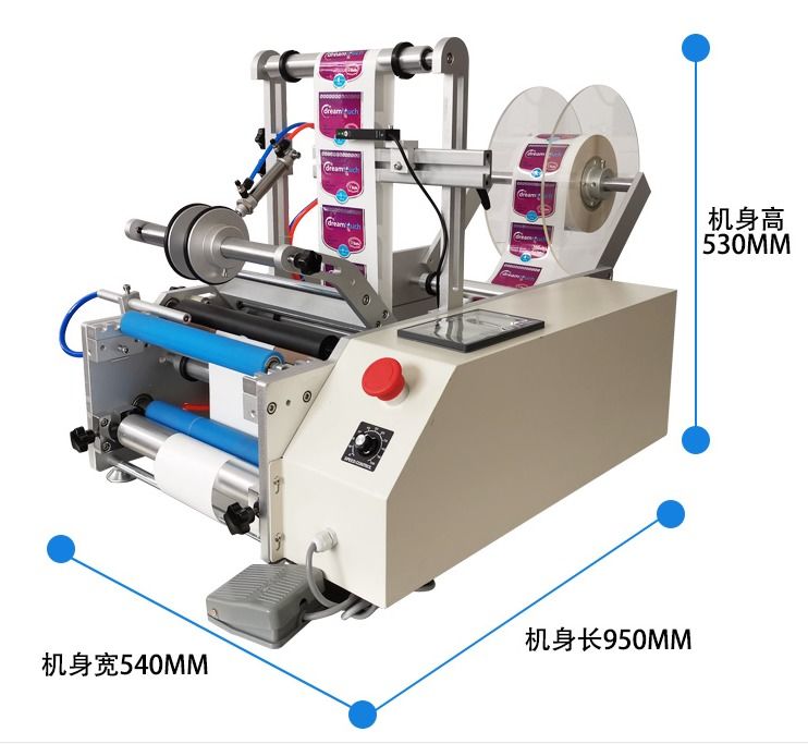 Hochwertige Doppelseitige Etikettiermaschine, Tischplatten-Etiketten-Applikator für runden Tank/Flasche mit Zählfunktion