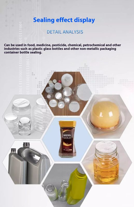 Vollautomatische kontinuierliche Dosen Glas-Induktion Aluminiumfolie Versiegelungsmaschine für Plastikflaschen