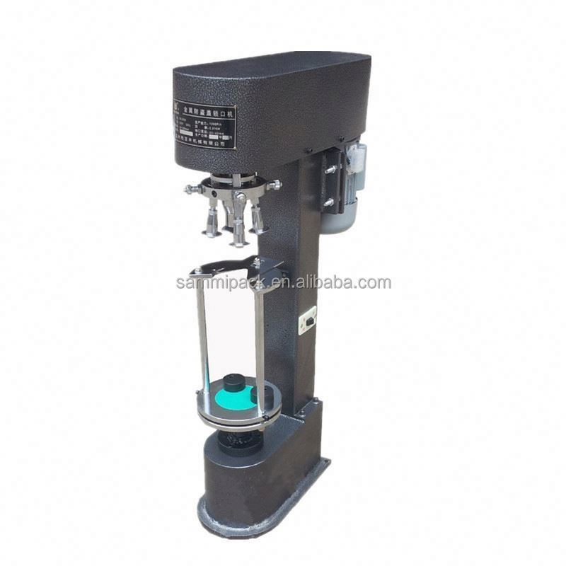 Semi-automatische Einzelkopf-ROPP-Aluminiumverschluss-Spirituosen-Glaswein-Flaschen-Schraubverschluss-Verschließmaschine